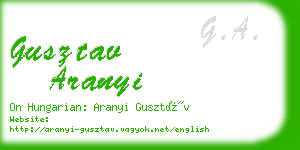 gusztav aranyi business card